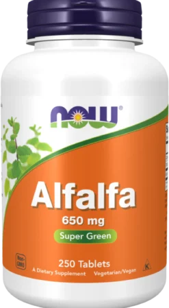 Alfalfa Lucerna Siewna 650mg 250 tabletek Now Foods