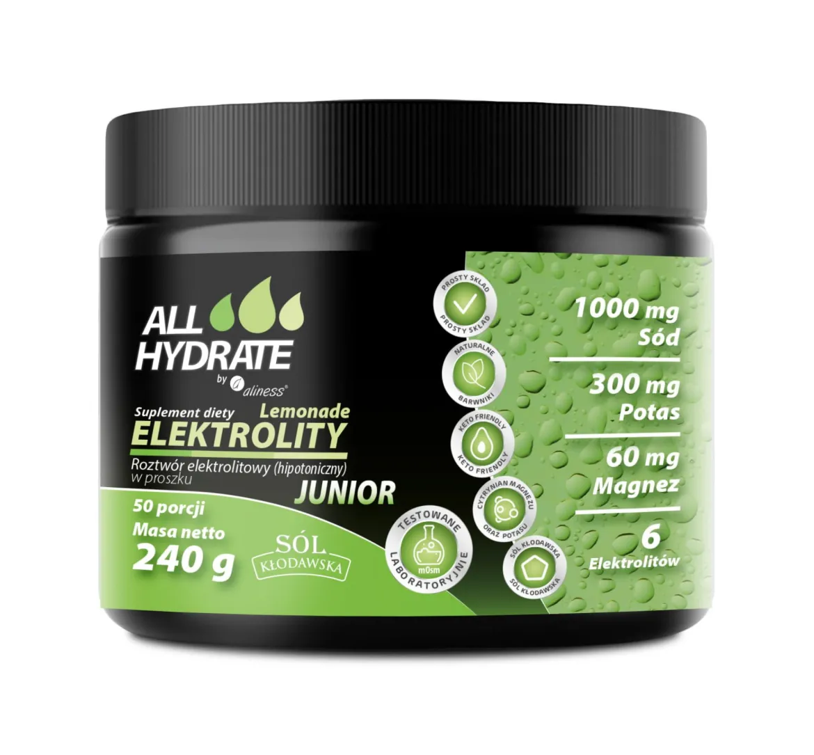 ALLHydrate Elektrolity JUNIOR Lemonade 240g Aliness