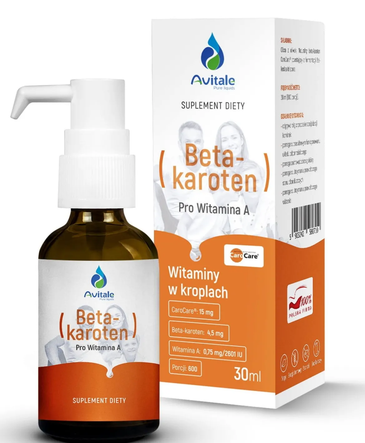 Avitale Naturalny Beta-Karoten 30ml Aliness