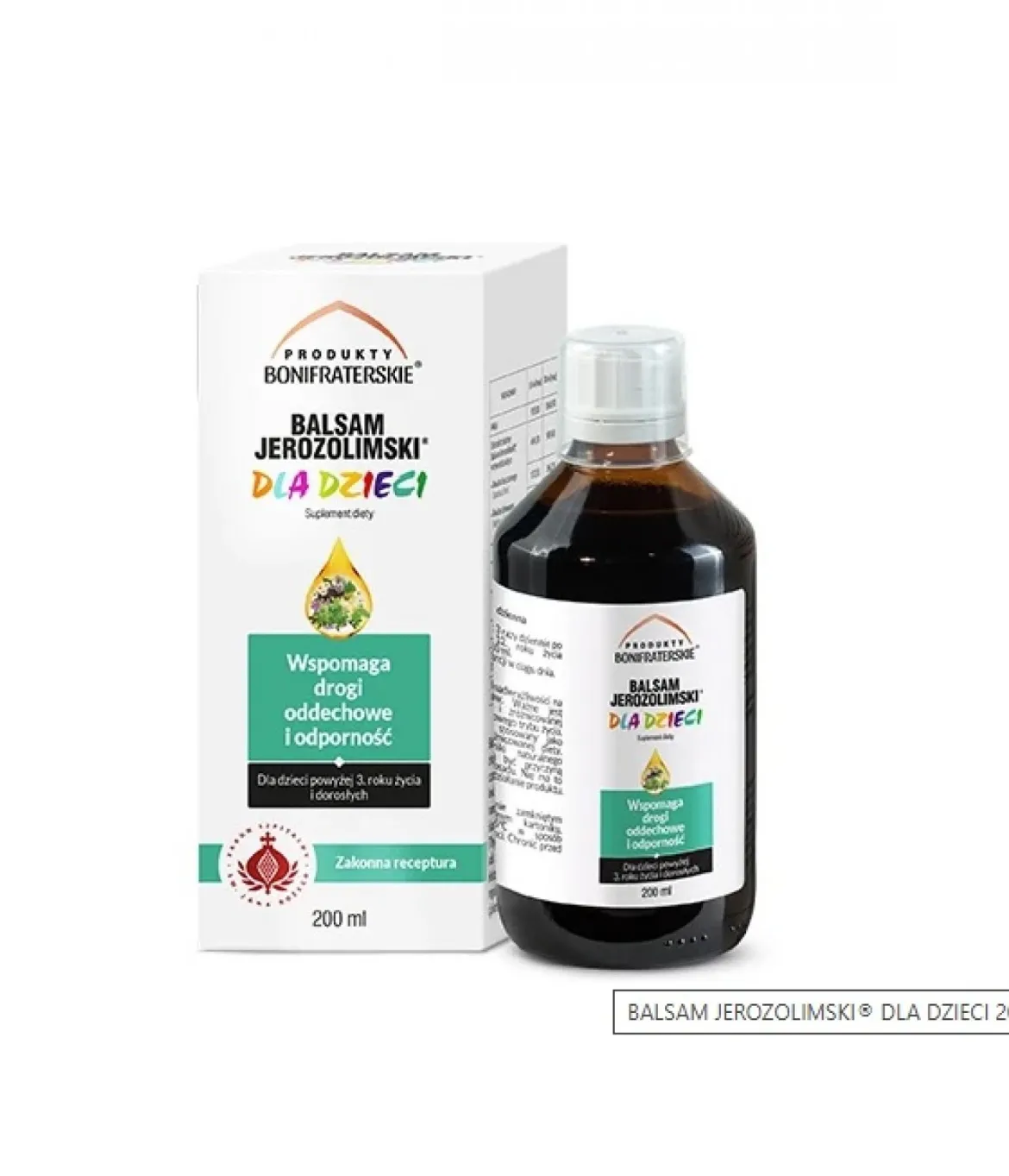 Balsam Jerozolimski dla Dzieci 200ml Produkty Bonifraterskie