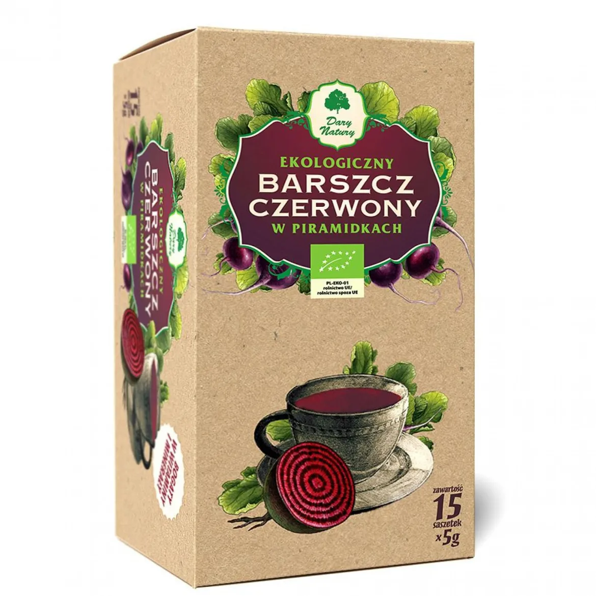 Barszcz Czerwony EKO - w piramidkach 15x5g Dary Natury