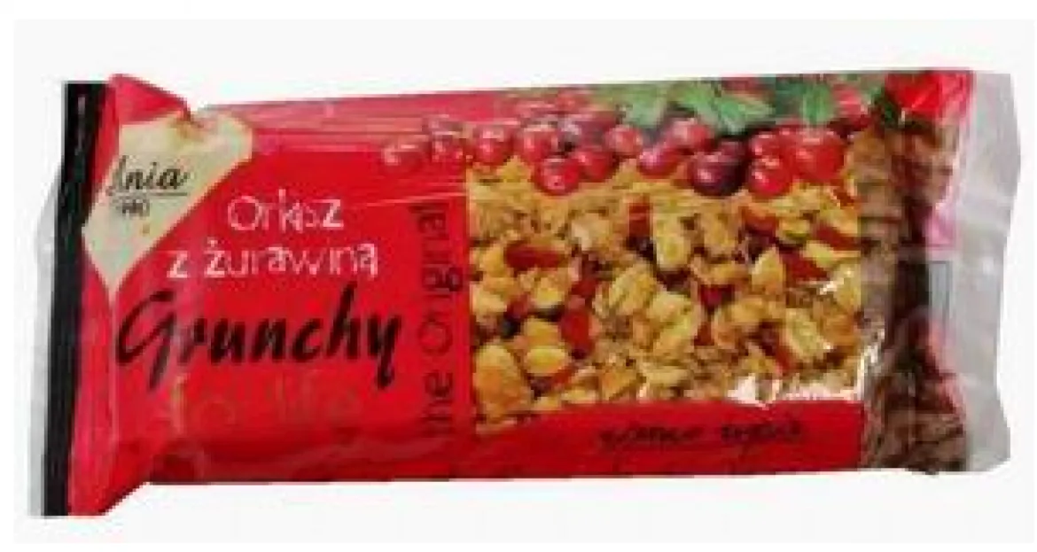 Baton grunchy orkiszowy z żurawiną 65g Bio Ania