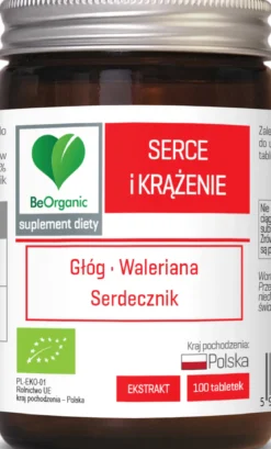 BeOrganic Serce i Krążenie BIO 500mg 100 tabletek Aliness