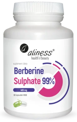 Berberine Sulphate 99% 400 mg 60 vege caps Aliness