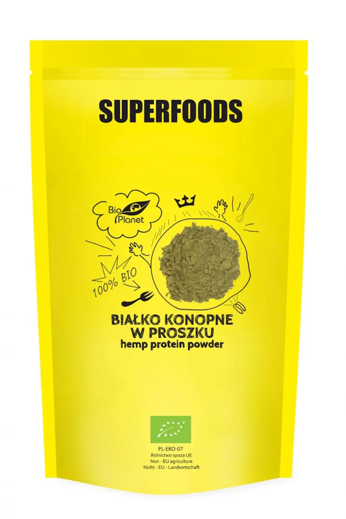 Białko konopne w proszku BIO 500g Bio Planet