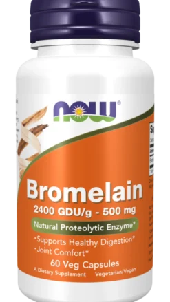 Bromelaina 500mg 60 kapsułek Now Foods