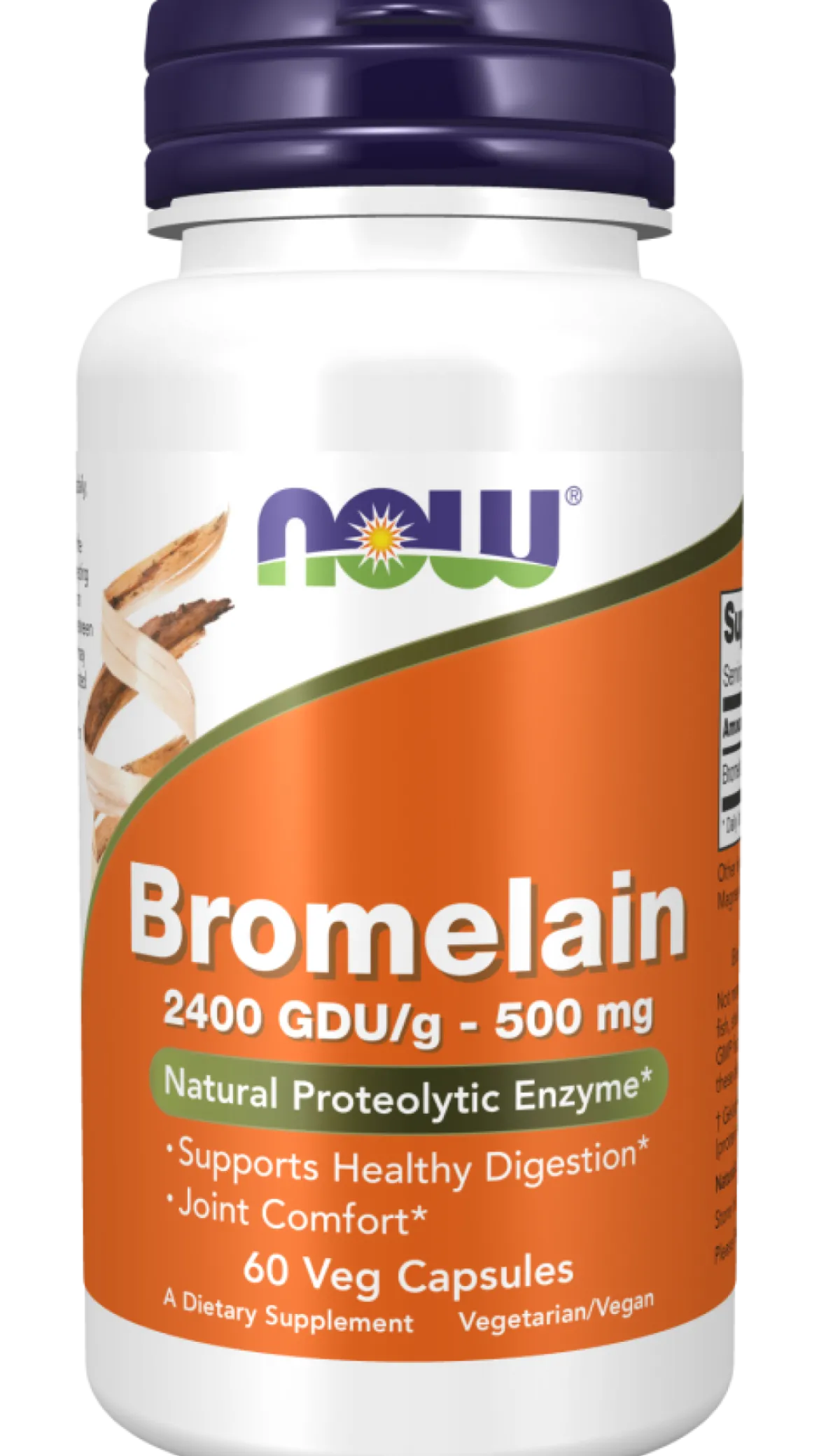 Bromelaina 500mg 60 kapsułek Now Foods