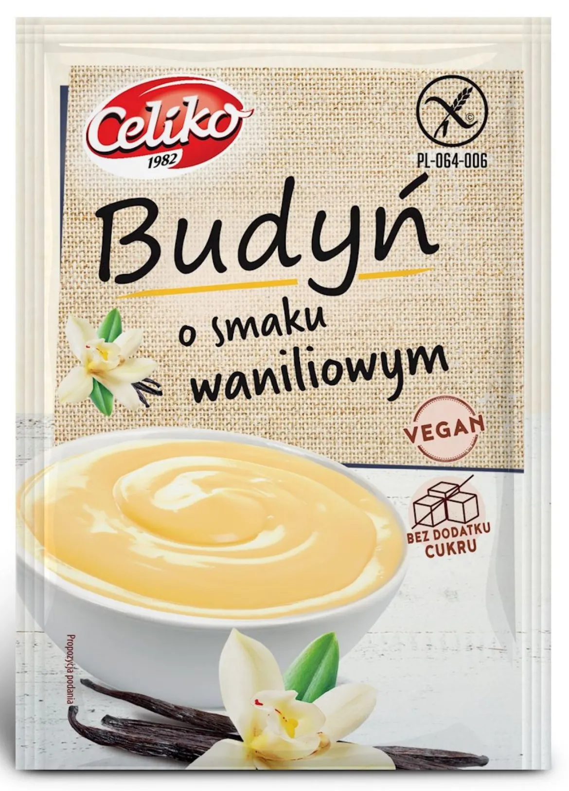 Budyń o Smaku Waniliowym Bezglutenowy 40g Celiko