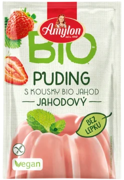 Budyń Truskawkowy Bezglutenowy BIO 40g Amylon
