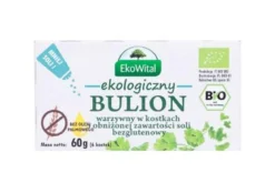 Bulion warzywny w kostkach o obniżonej zawartości soli bezglutenowy BIO 60g EkoWital