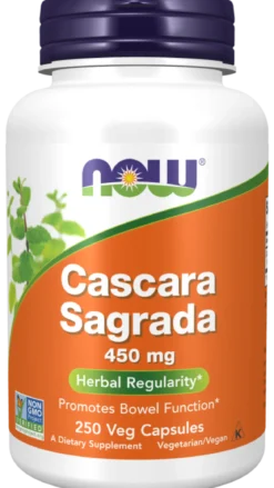 Cascara Sagrada 450mg 250 kapsułek Now Foods
