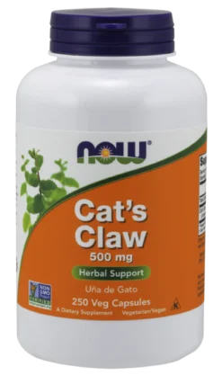 Cat's Clow 500mg 250 kapsułek Now Foods