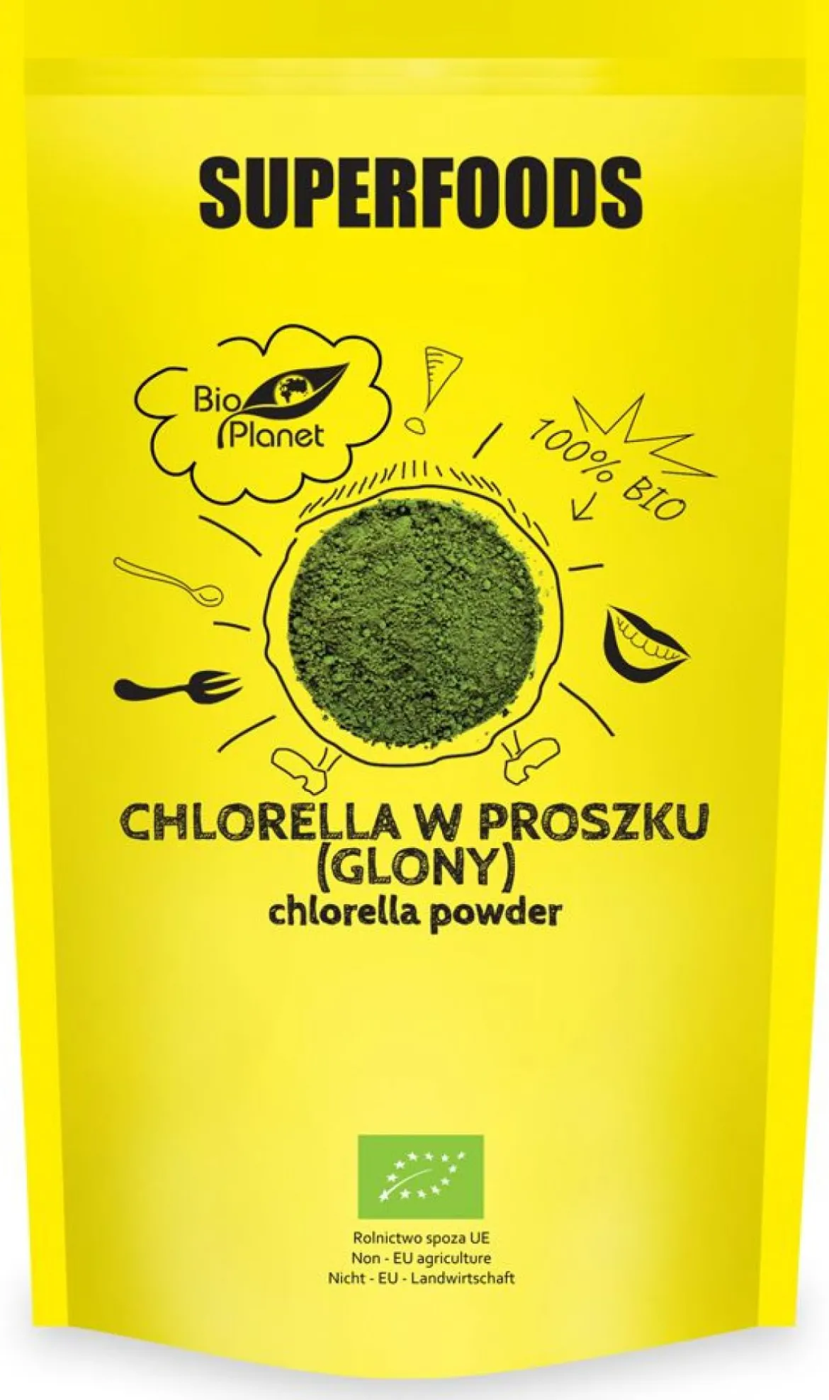 Chlorella W Proszku (Glony) BIO 200g Bio Planet