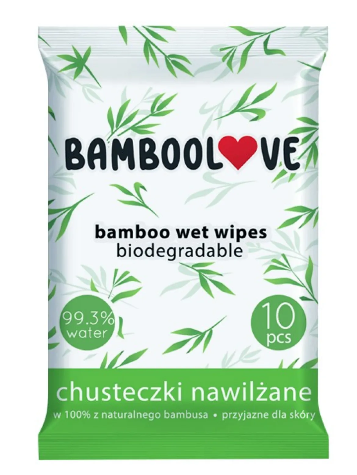 Chusteczki bambusowe nawilżane 10 sztuk Bamboolove