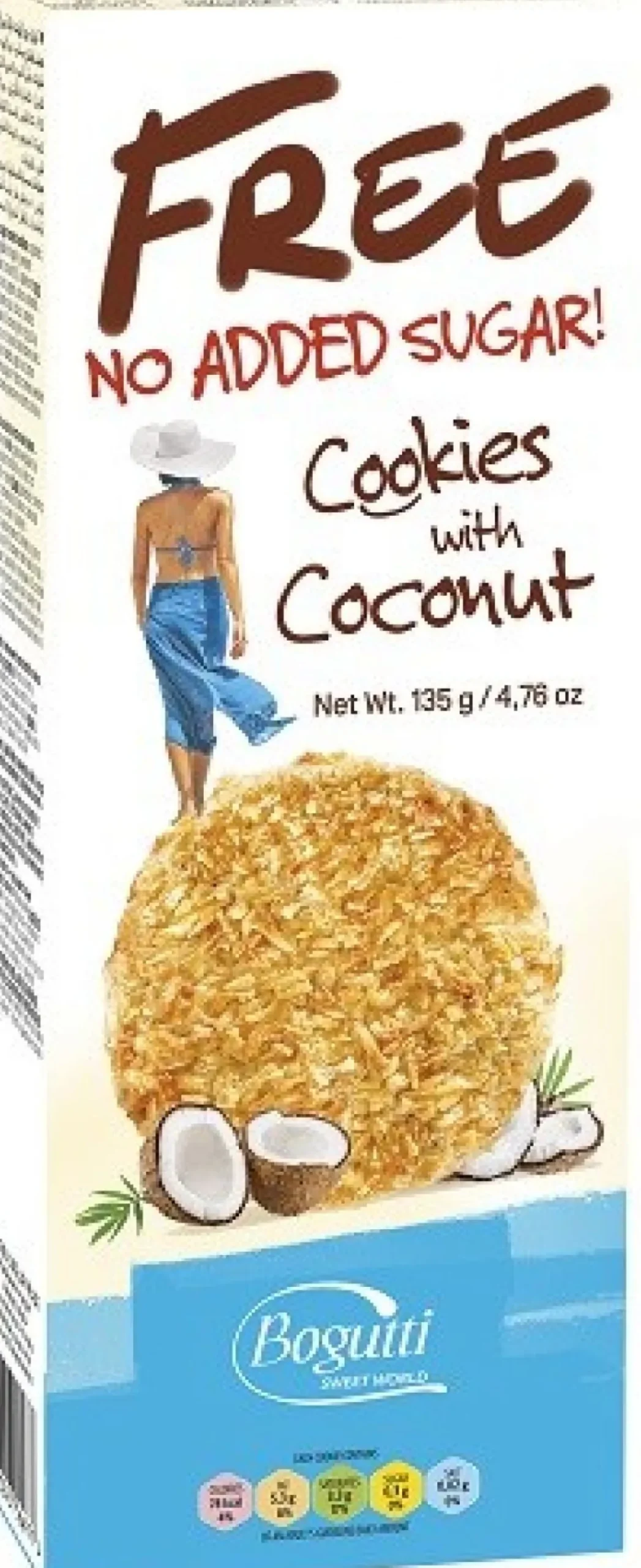 Ciasteczka z kokosem bez cukru 135g Bogutti