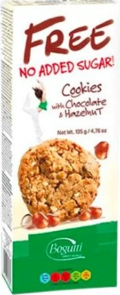 Ciasteczka z orzechami bez dodatku cukru 135 g Bogutti