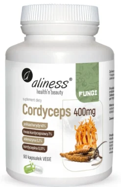 Cordyceps 400mg Maczużnik chiński 90 kapsułek Aliness