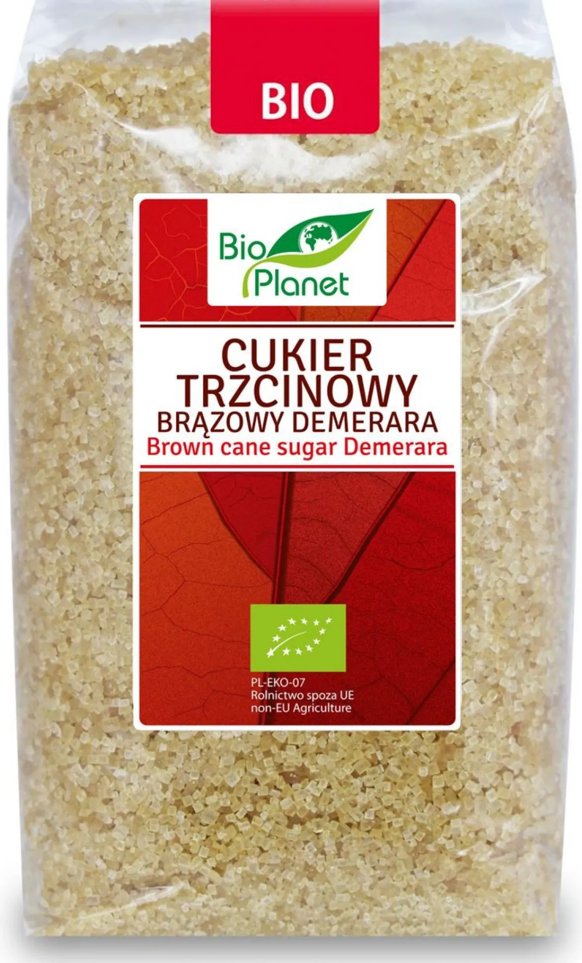 Cukier Trzcinowy Brązowy Demerara BIO 500g Bio Planet