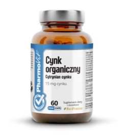 Cynk organiczny Cytrynian cynku 15mg 60kaps Pharmovit