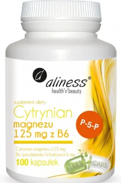 Cytrynian magnezu 125mg z B6 100 kaps Aliness