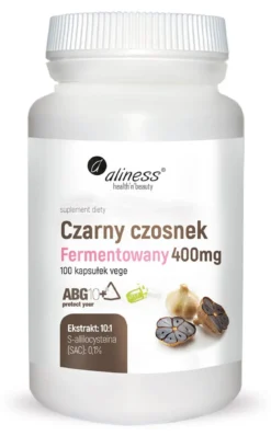 Czarny czosnek fermentowany 400mg 100 kapsułek Aliness