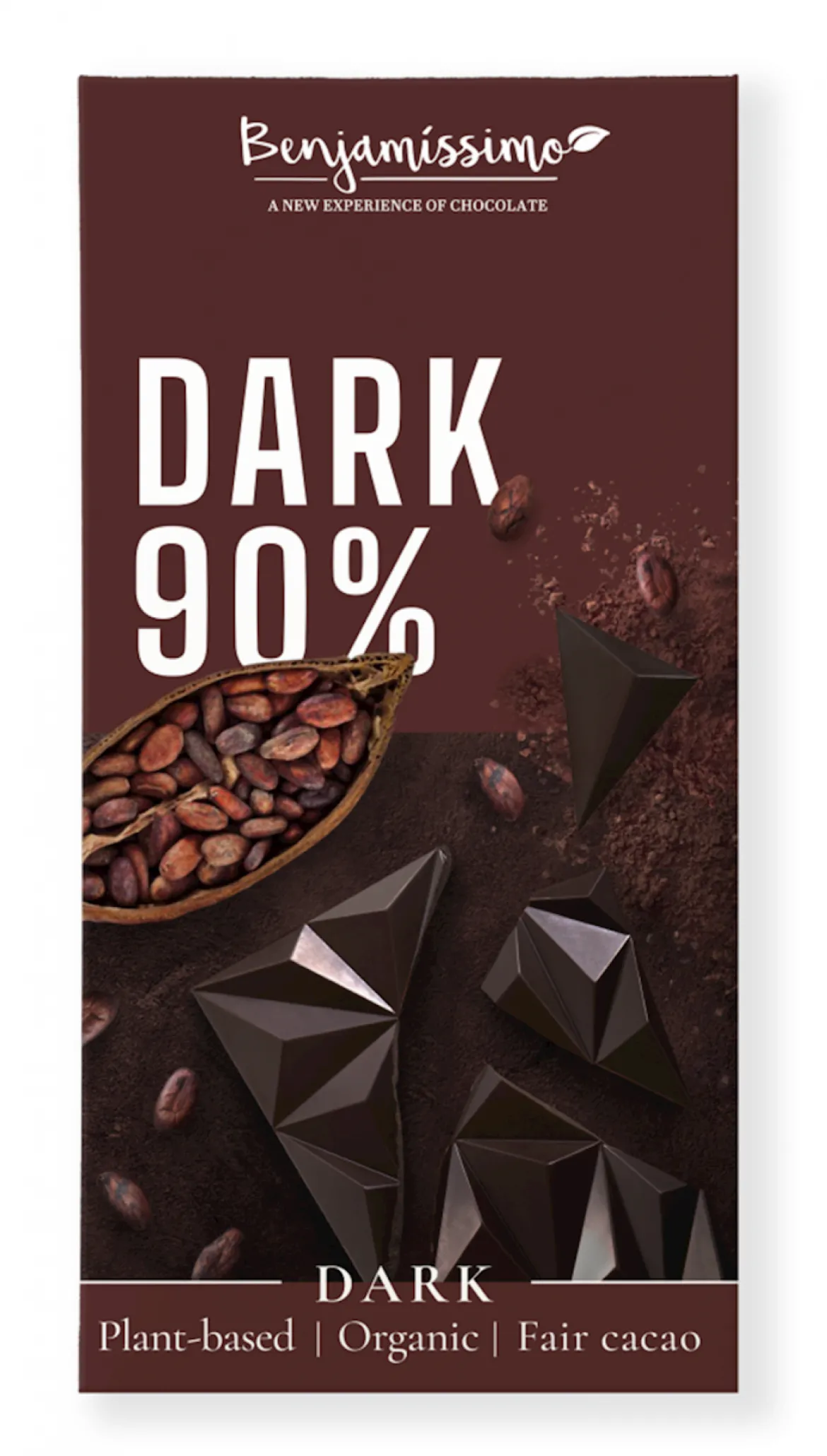 Czekolada Gorzka 90% Bezglutenowa BIO 60g Benjamissimo