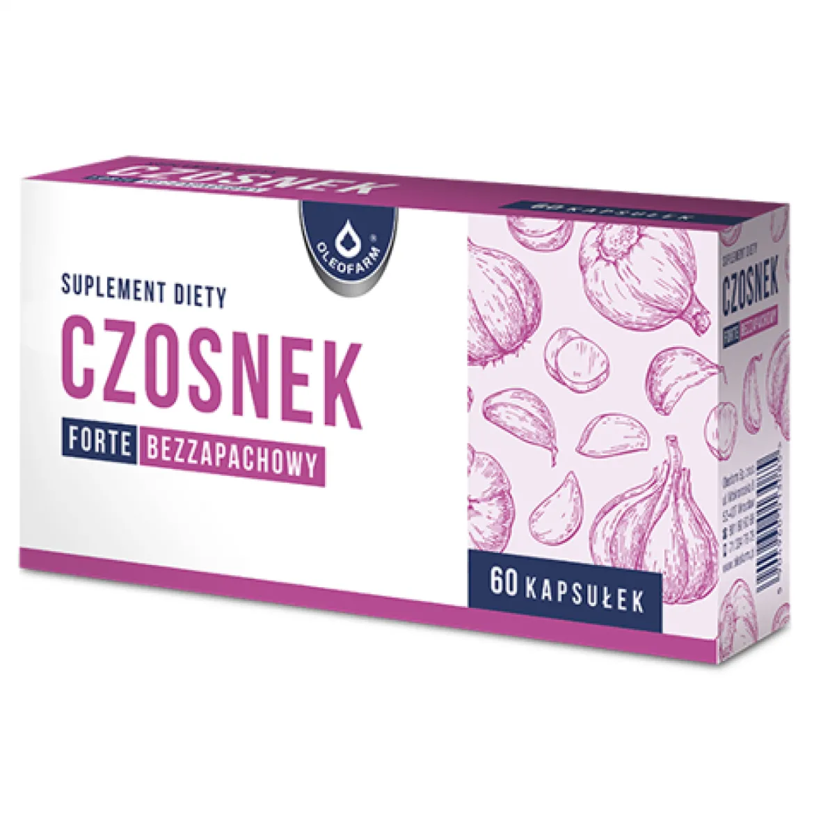 Czosnek forte bezzapachowy 60kaps Oleofarm