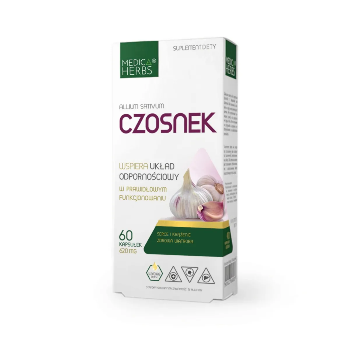 Czosnek 620 mg 60 kaps. Medica Herbs