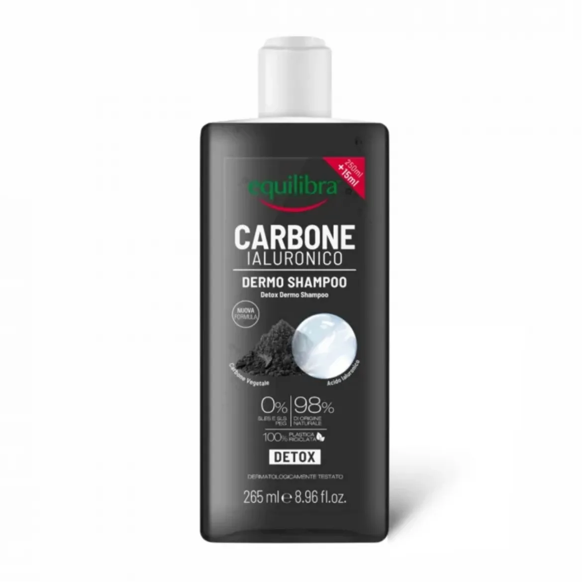 Dermo szampon Carbone z kwasem hialuronowym 265ml Equilibra