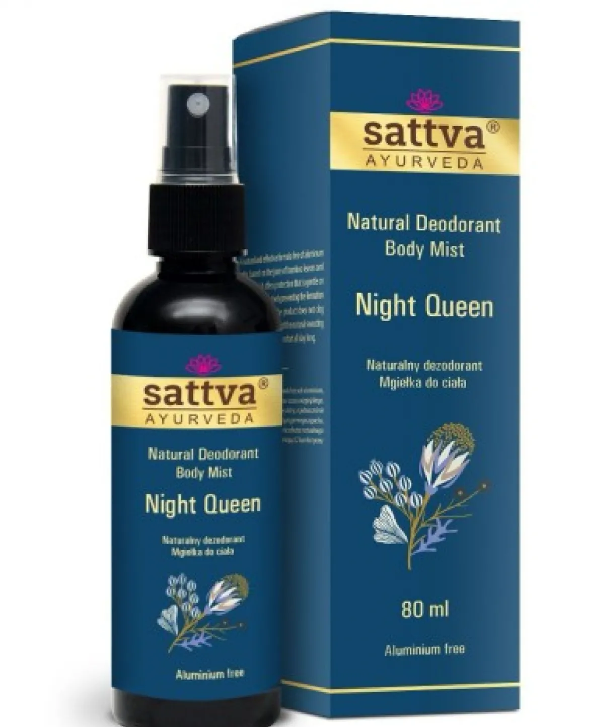 Dezodorant - Mgiełka do Ciała Królowa Nocy 80ml Sattva