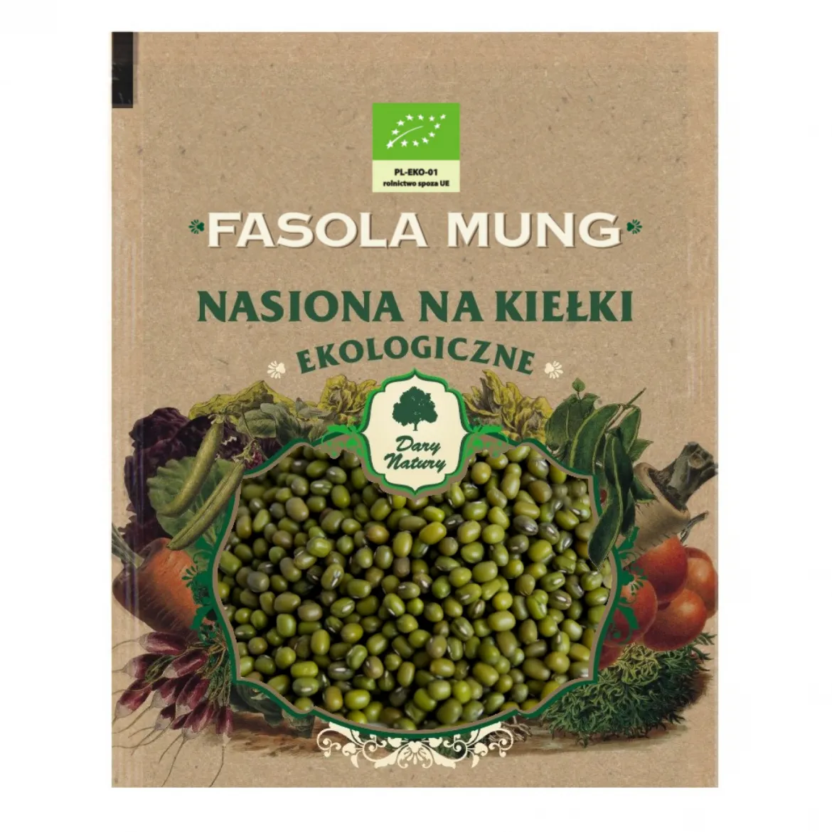 EKO nasiona na kiełki Fasola Mung 50g Dary Natury