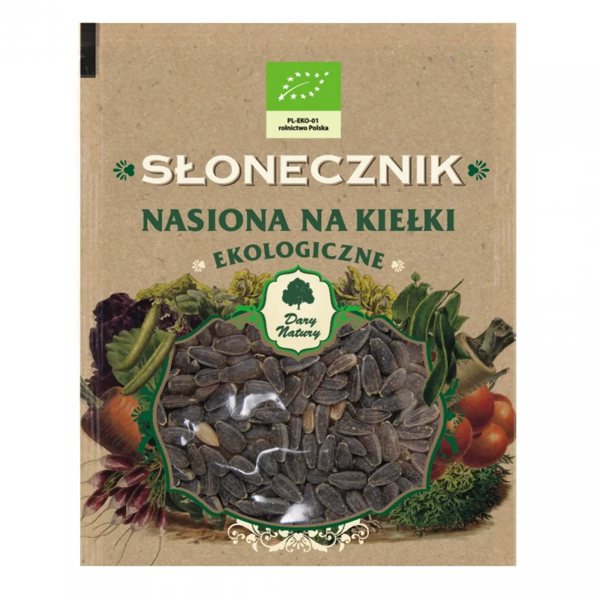 EKO nasiona na kiełki Słonecznik 50g Dary Natury