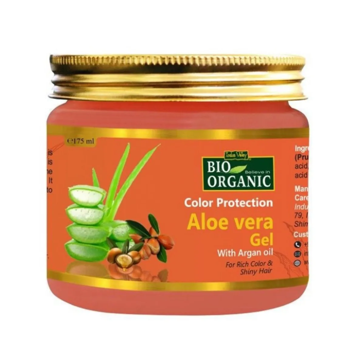Żel aloesowy chronią kolo włosó 175ml Indus Valley