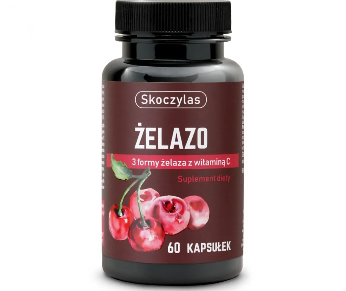 Żelazo 3 Formy z witaminą C 60 kapsułek Skoczylas