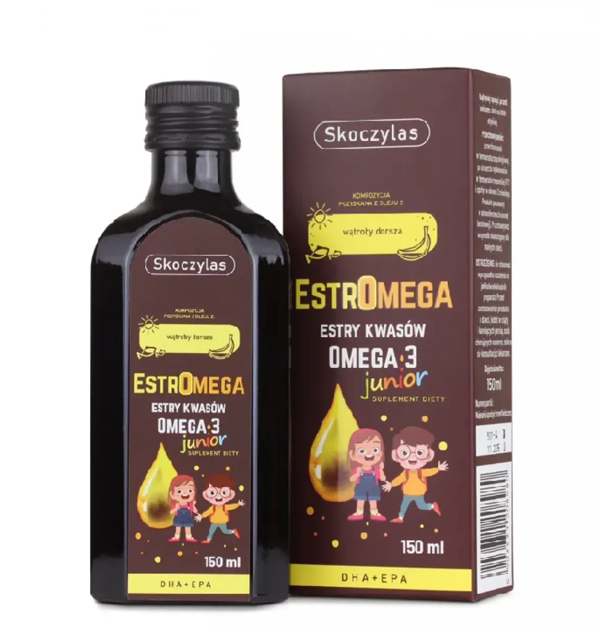 Estromega rybie kwasy omega 3 junior 150ml Skoczylas
