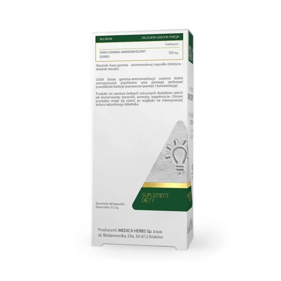 GABA 520mg 60 kaps. Medica Herbs