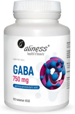 GABA 750mg 100 Vege tabletek Aliness