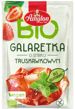 Galaretka z Agarem o Smaku Truskawkowym Bezglutenowa BIO 40g Amylon