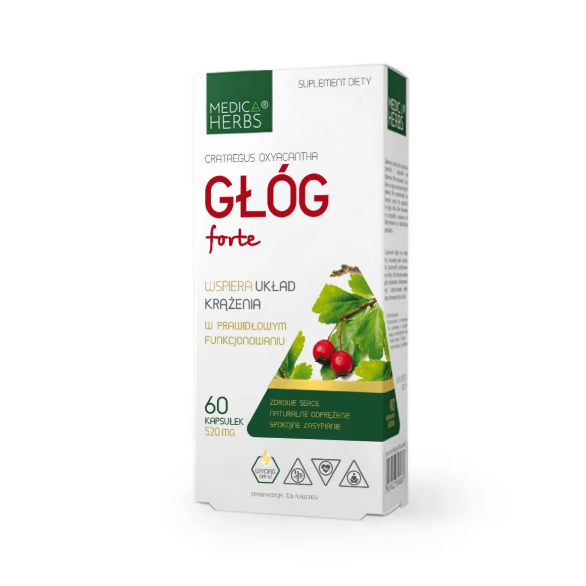 Głóg Forte 60 kaps. Medica Herbs