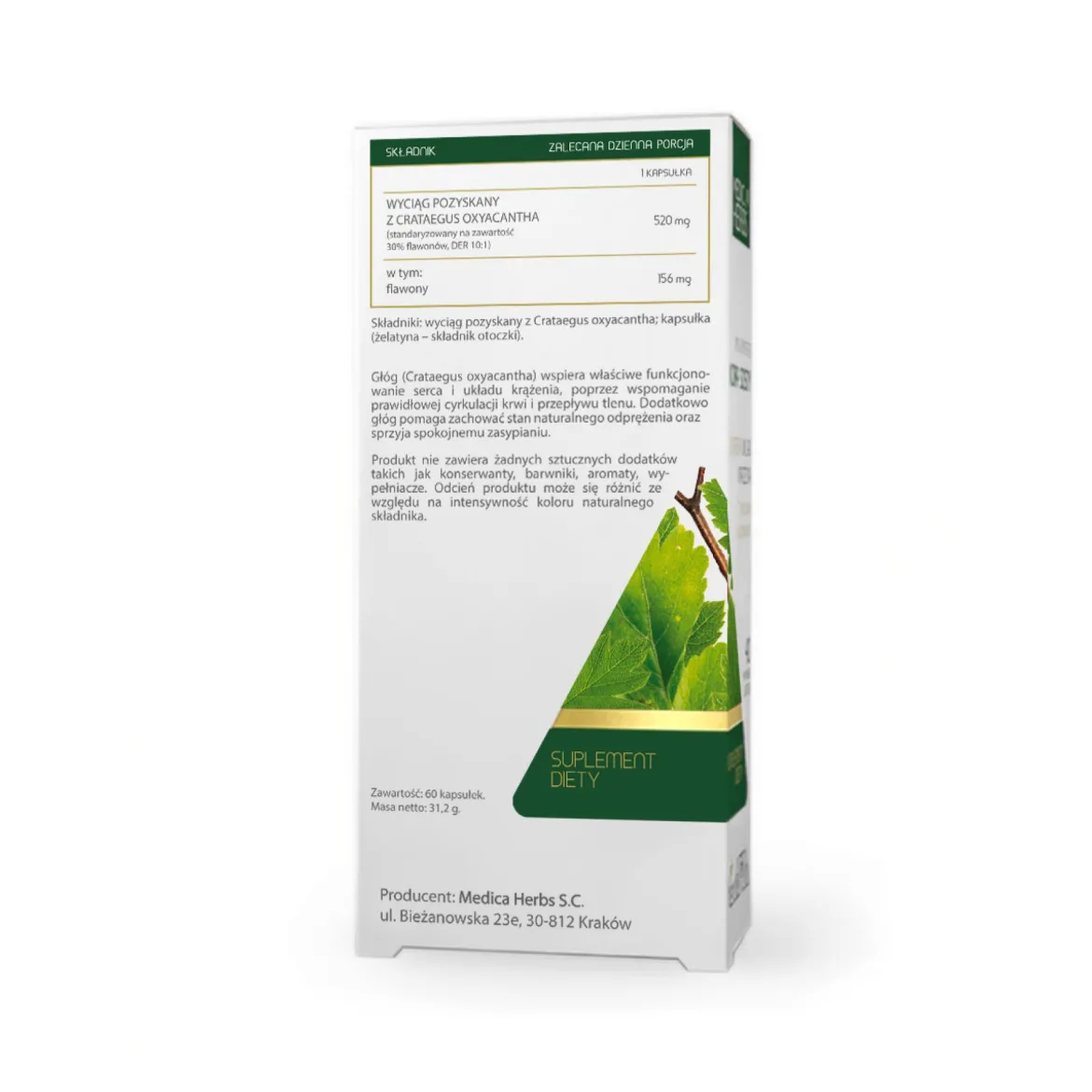 Głóg Forte 60 kaps. Medica Herbs