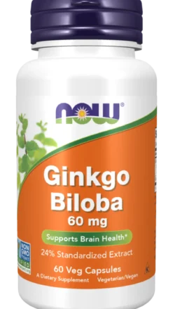 Ginkgo Biloba 60mg 60 kaps. Now Foods