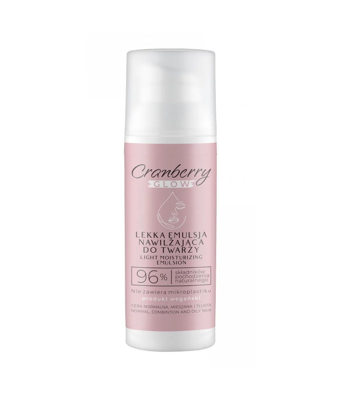 Glow Lekka emulsja nawilżająca do twarzy Light moisturizing emulsion50ml GoCranberry