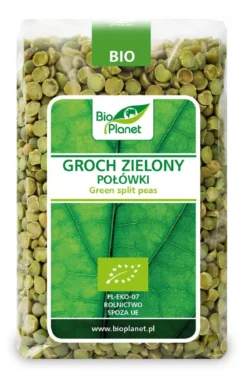 Groch Zielony połówki BIO 500g Bio Planet