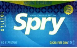 Guma do Żucia z Ksylitolem o Smaku Mięty Pieprzowej Bezglutenowa 10 Sztuk (12g) Spry