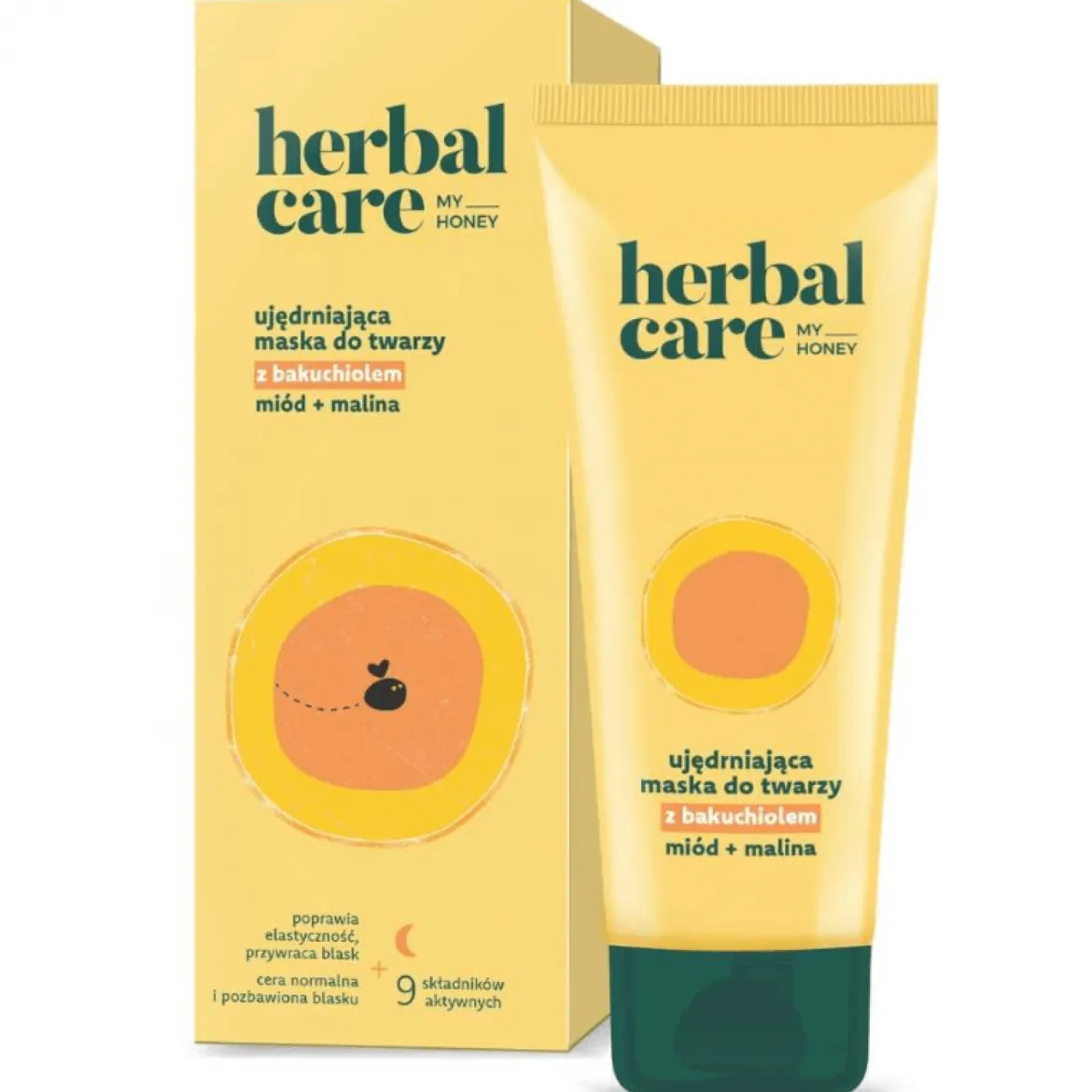 Herbal Care My Honey Ujędrniająca Maska do Twarzy z Bakuchiolem Miód & Malina 50ml Farmona