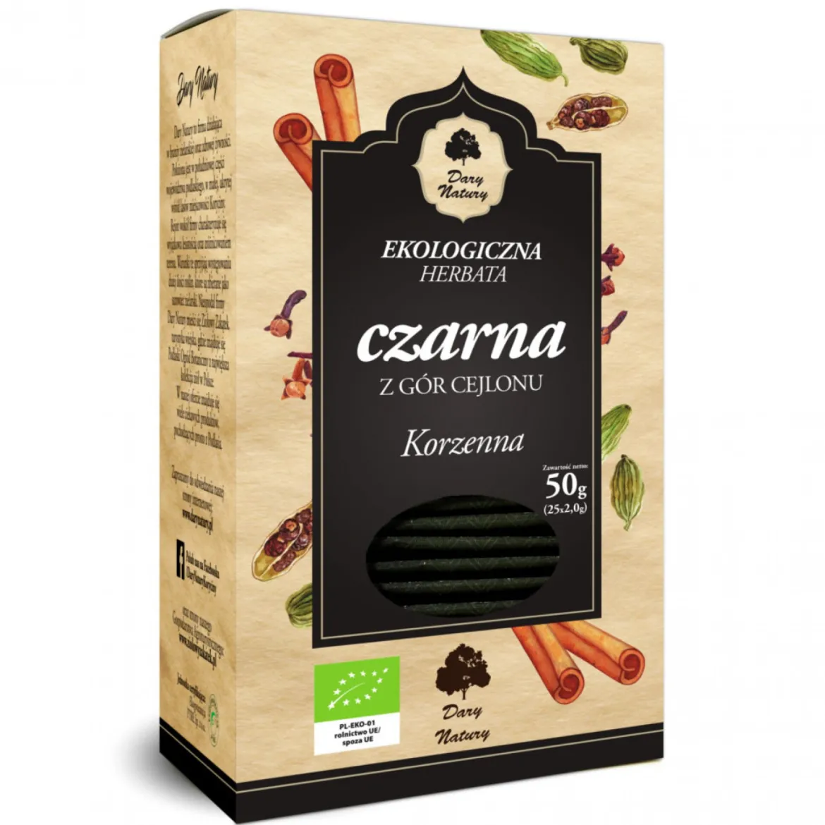 Herbata Czarna Korzenna EKO 25x2g Dary Natury