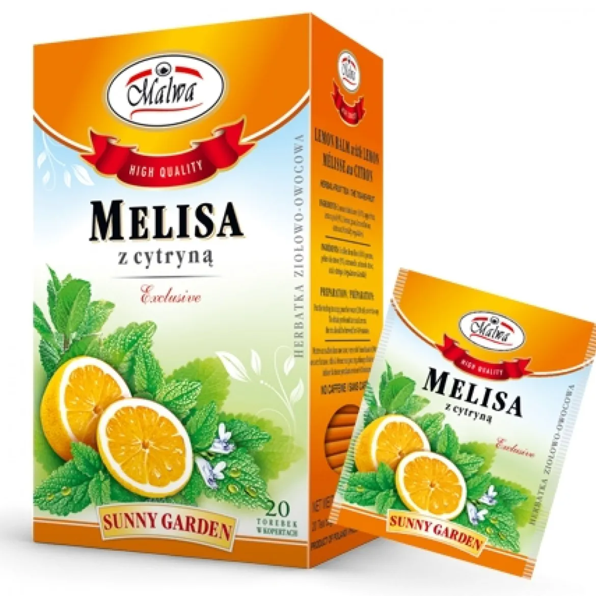 Herbata Melisa z Cytryną 20x1,5g Malwa