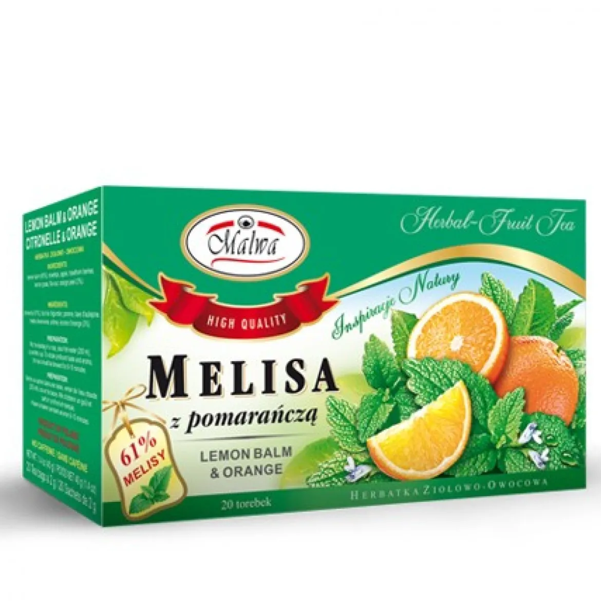 Herbata Melisa z Pomarańczą 20x2g Malwa