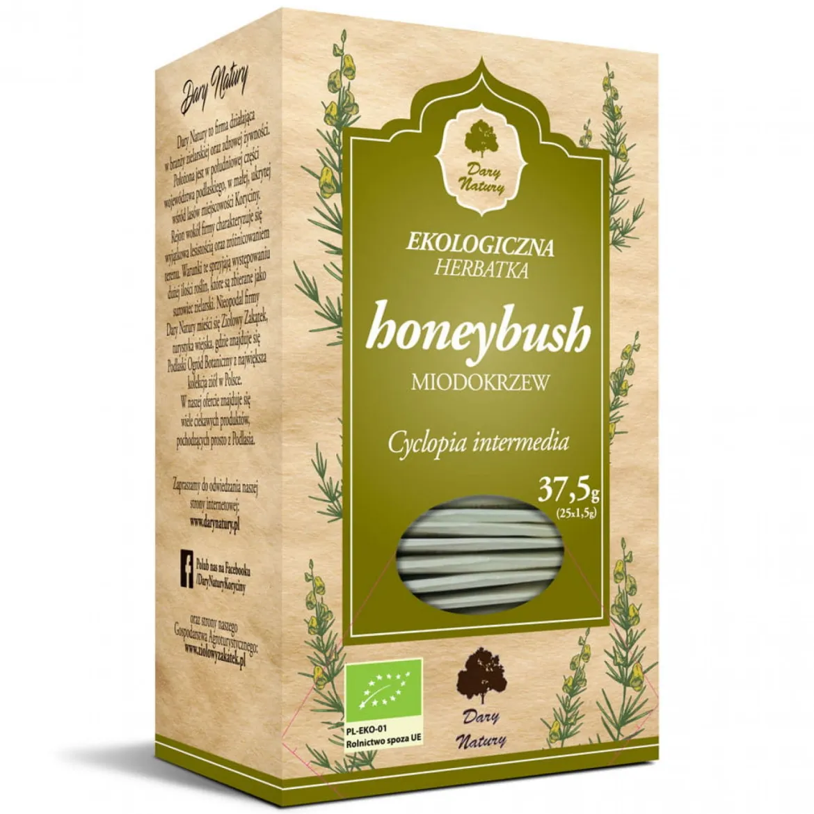 Herbatka Honeybush Miodokrzew Eko 25x1,5g Dary Natury