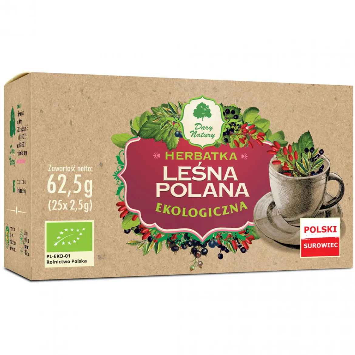 Herbatka Leśna polana EKO 25x2,5g Dary Natury